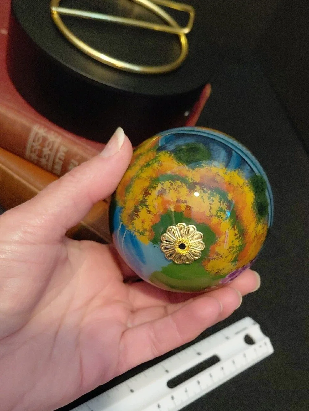HANDPAINTED GLASS ORNAMENT BLUE RIDGE PARKWAY
